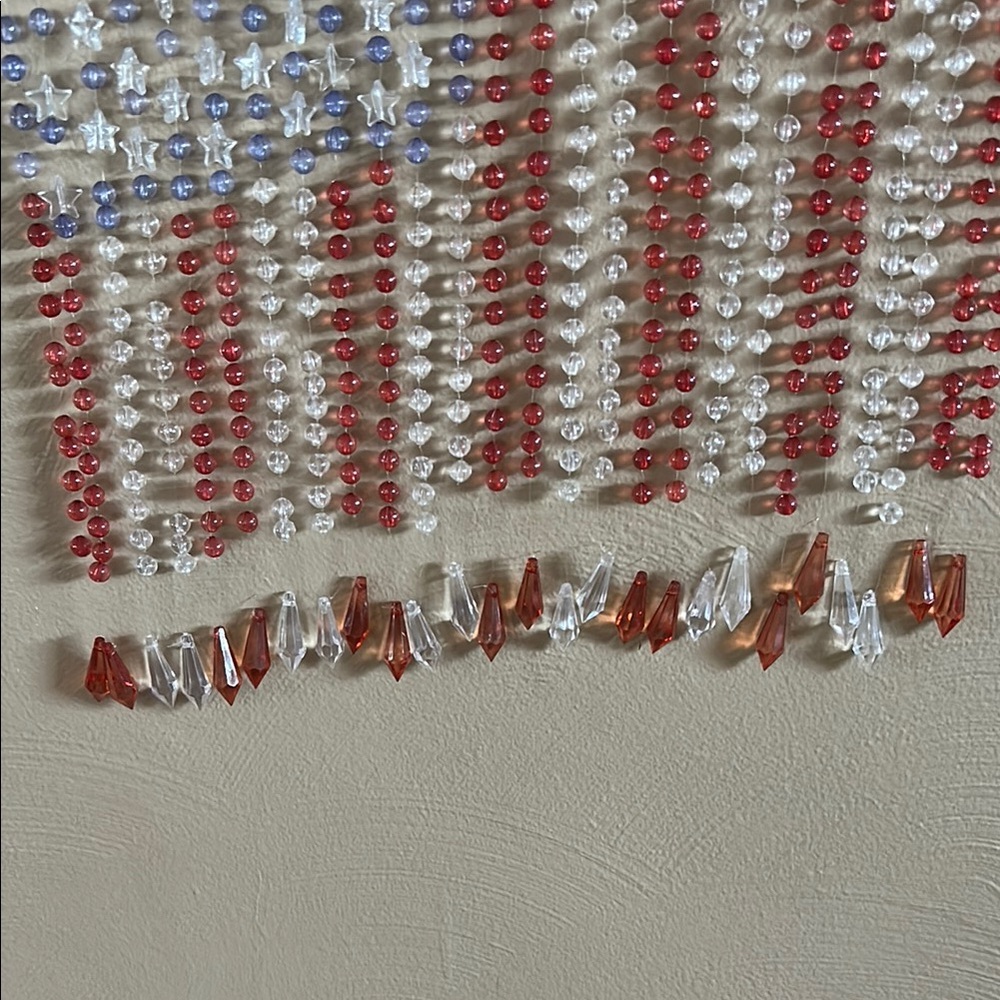 Patriotic Beaded Flag Wall Hanging - Picture 5 of 5